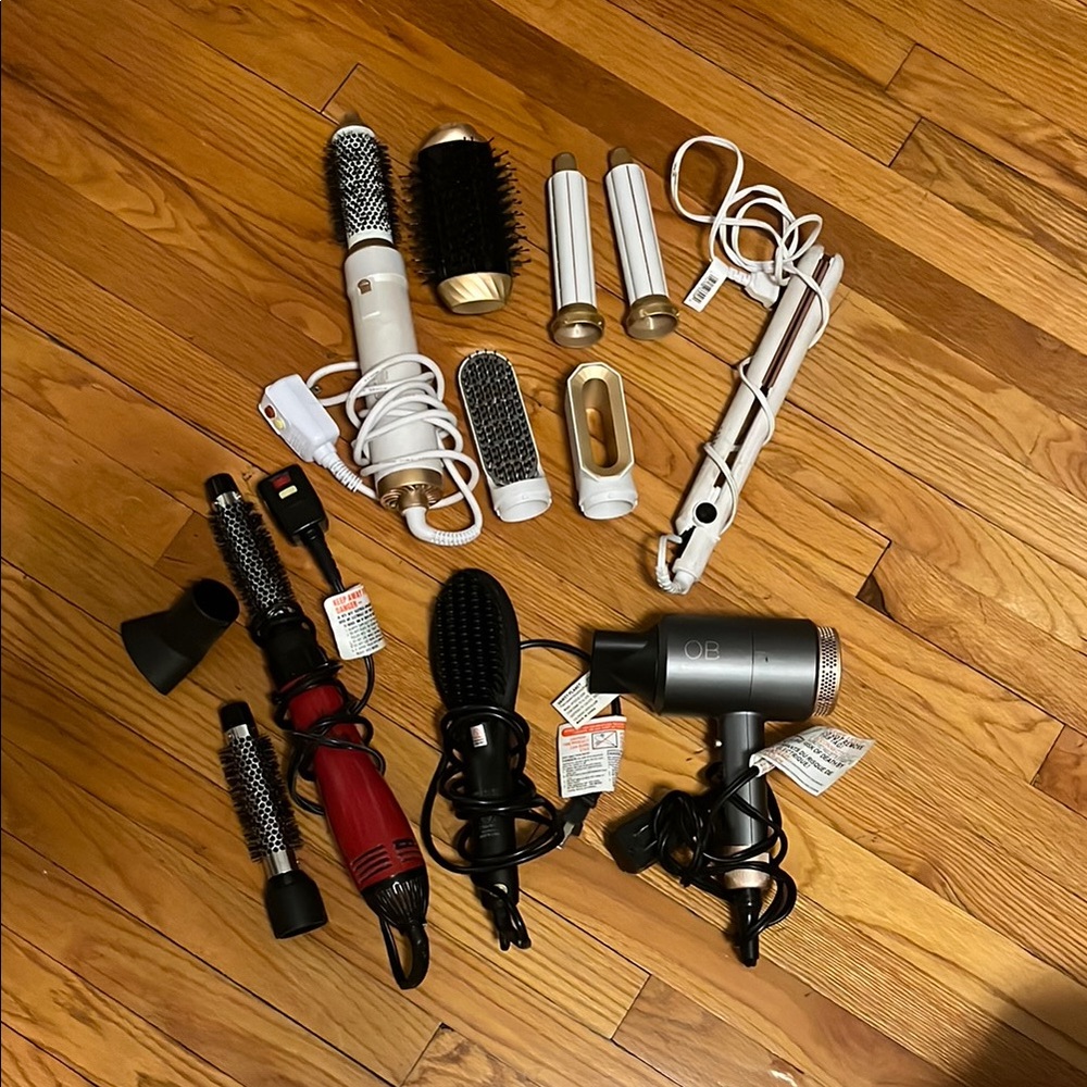 Hair Styling Tool Set with Brushes and Curlers